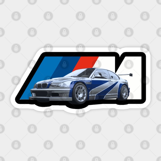 NSF M3 E46 GTR CAR DTM WIDEBODY Sticker by cowtown_cowboy